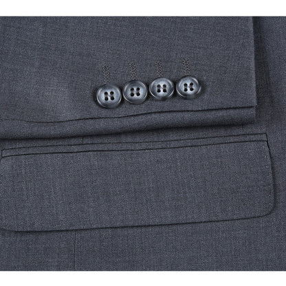 Rivelino 100% Wool Gray Suit