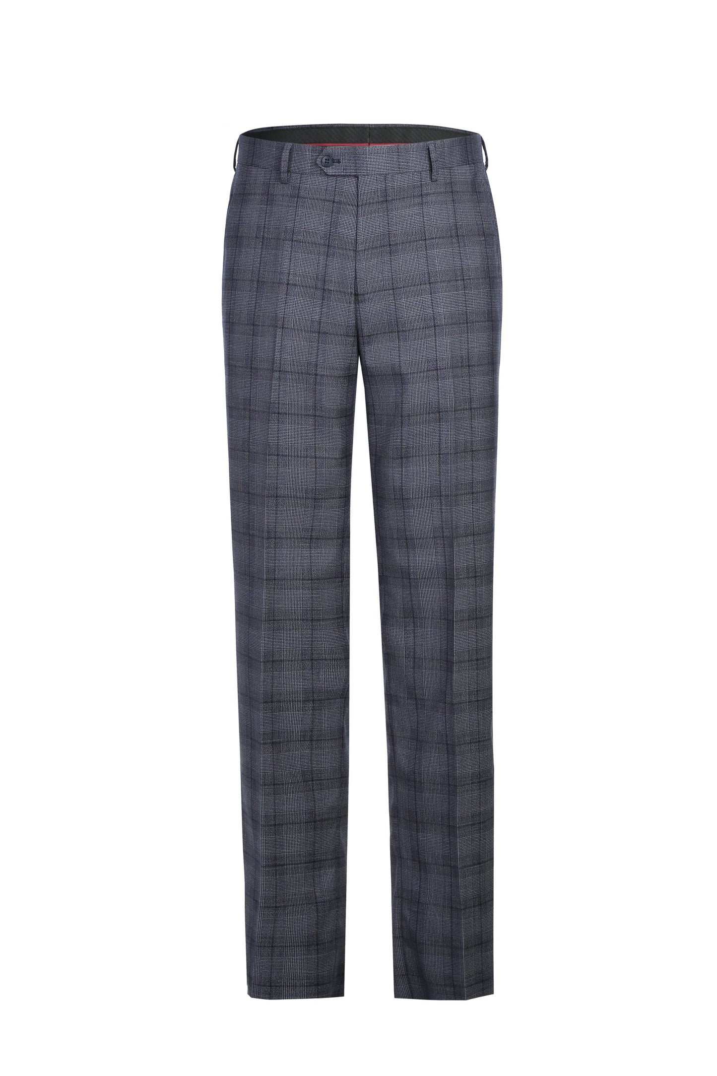 Gray Stretch Check Suit - Classic Fit