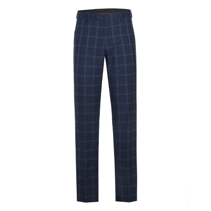 Navy II Stretch Check Suit - Slim Fit