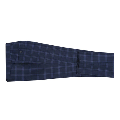 Navy II Stretch Check Suit - Slim Fit