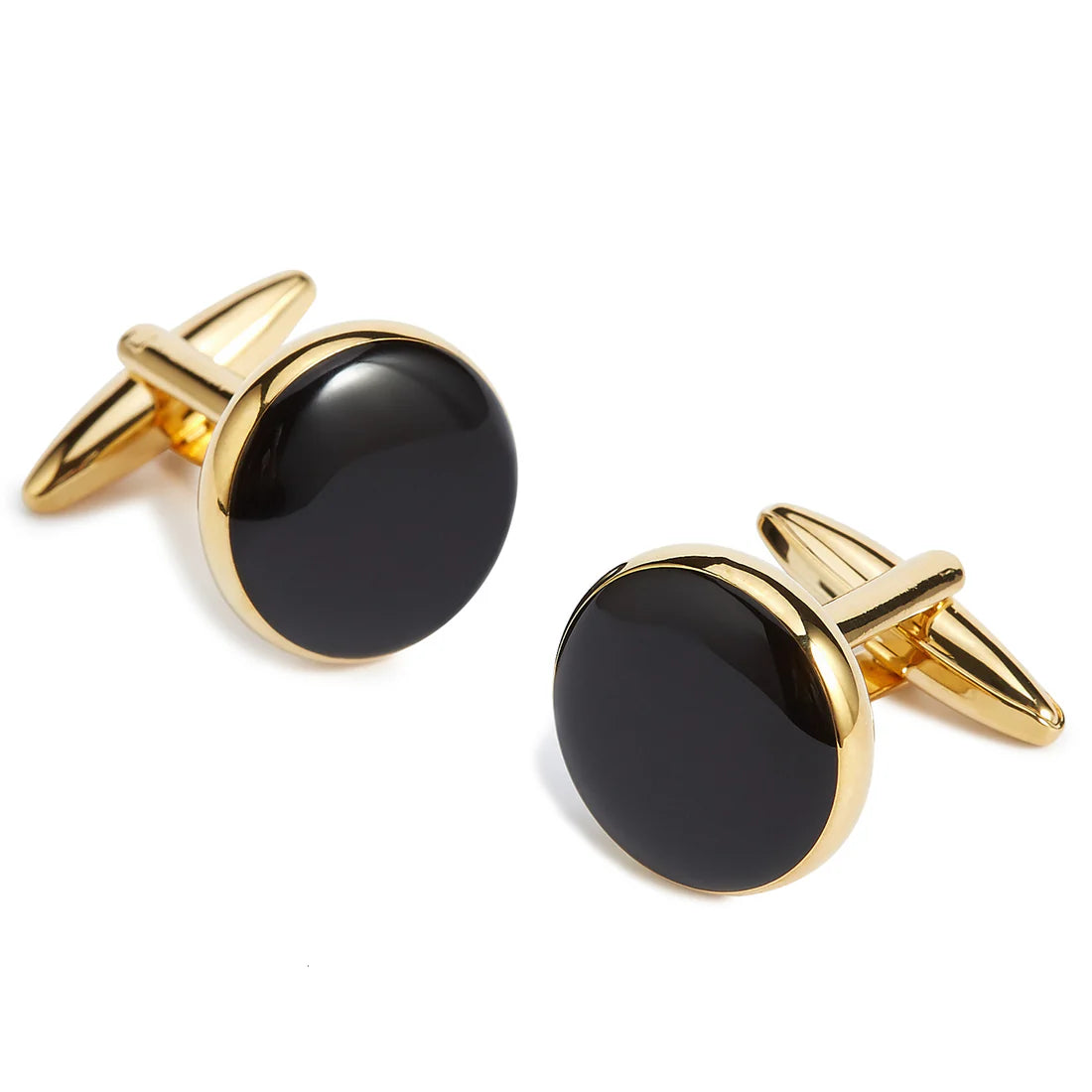 Gold with Black Cufflinks