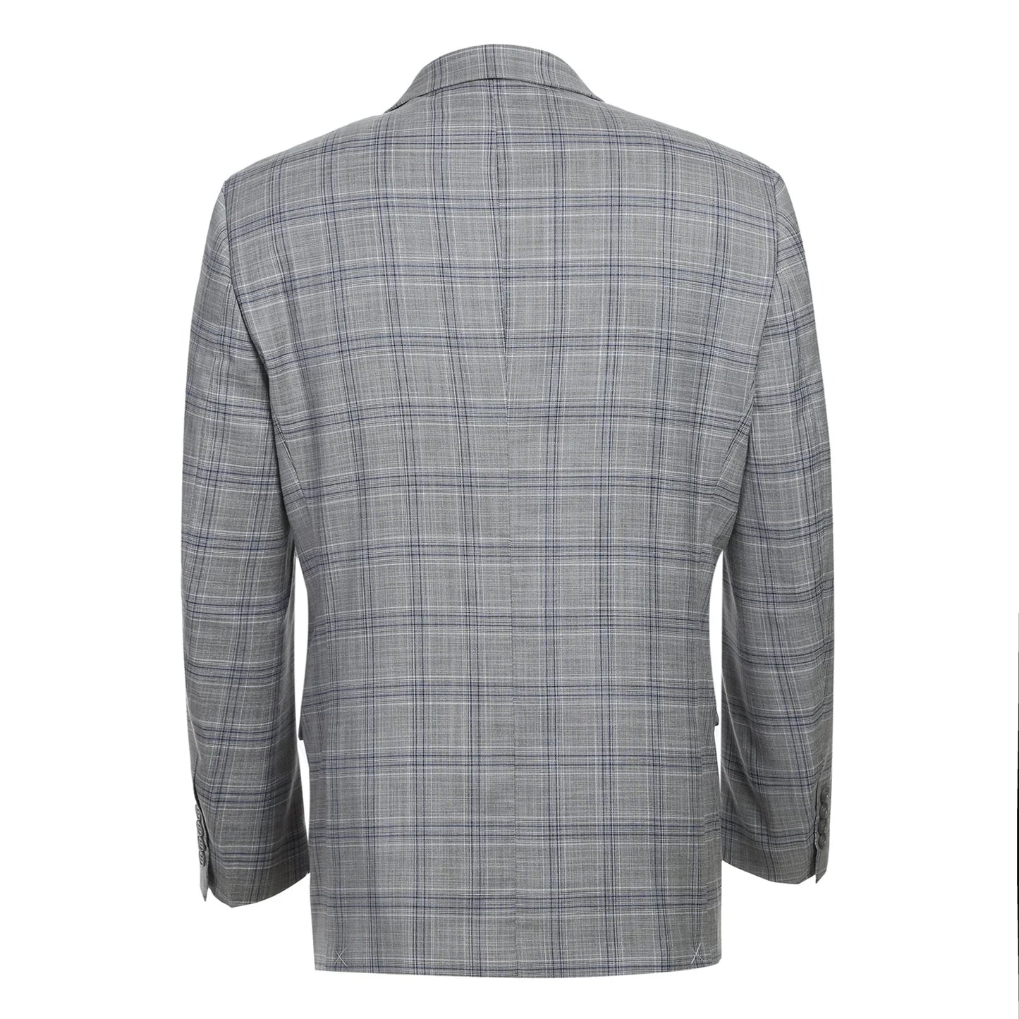 Ash Gray Stretch Check Suit - Classic Fit