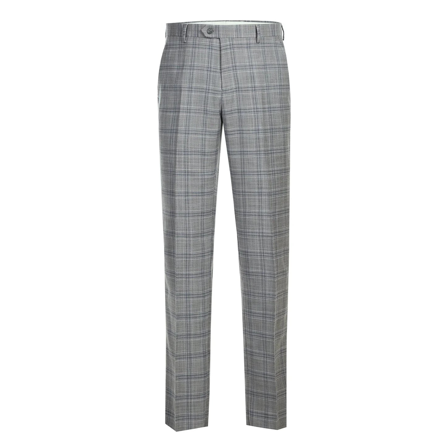 Ash Gray Stretch Check Suit - Classic Fit