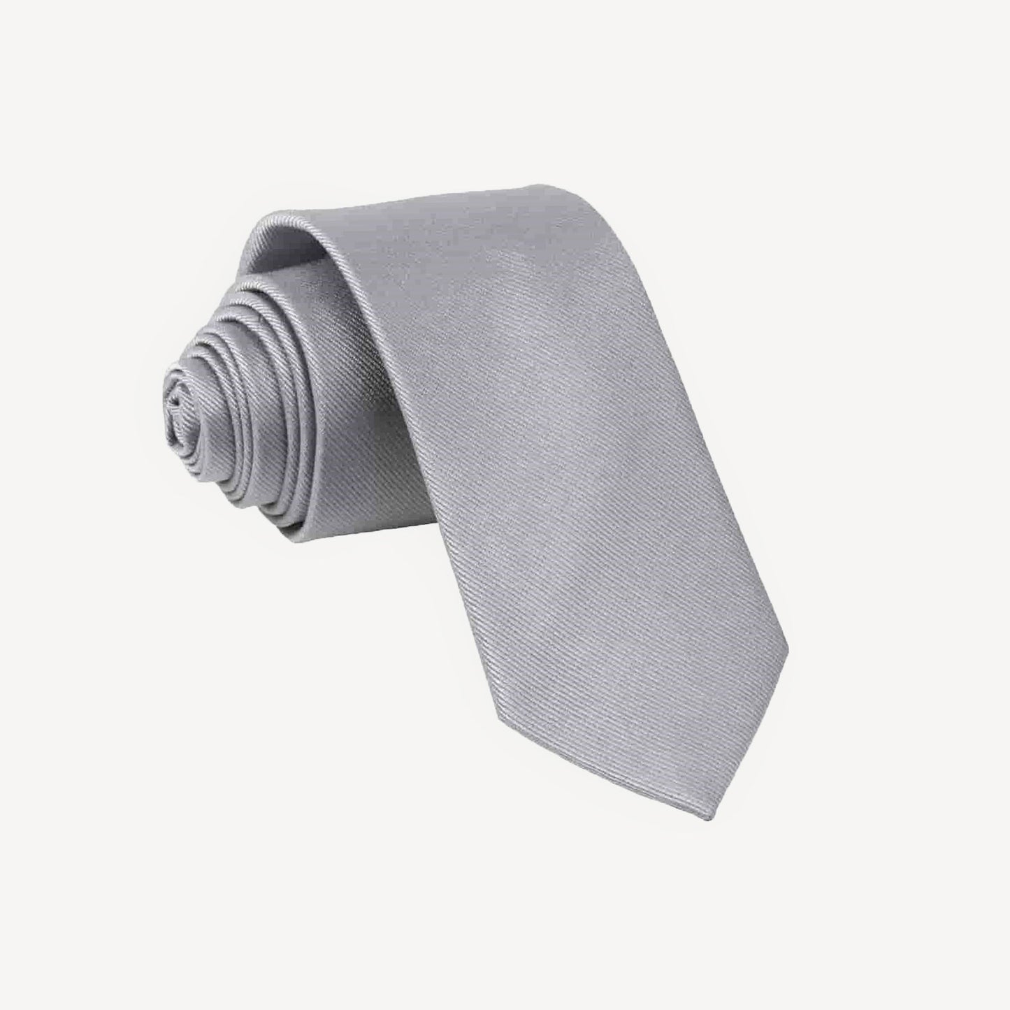 Silver Slim Tie