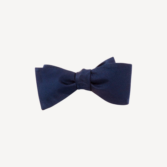 Navy Silk Bow Tie