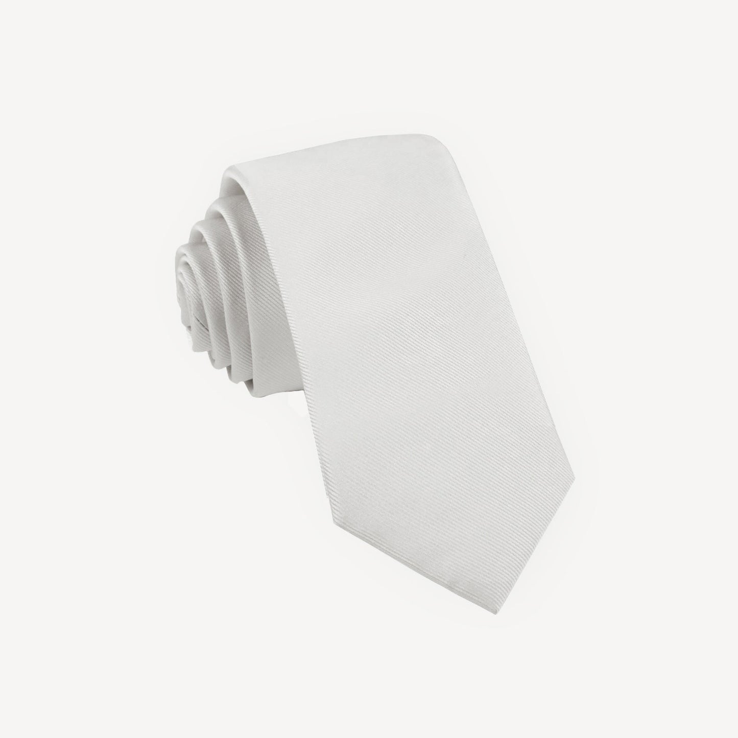 White Slim Tie
