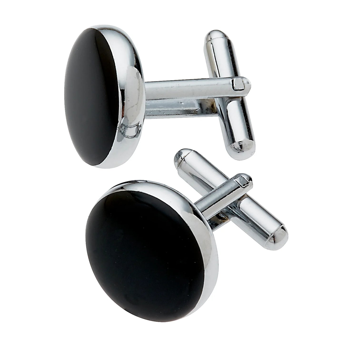 Silver with Black Cufflinks