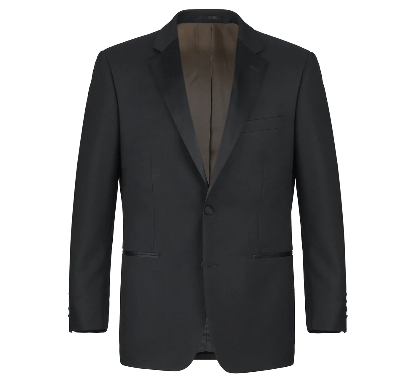 100% Wool Black Tuxedo with Notch Lapel