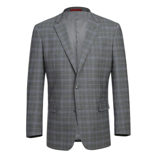 Gray II Stretch Check Suit - Classic Fit