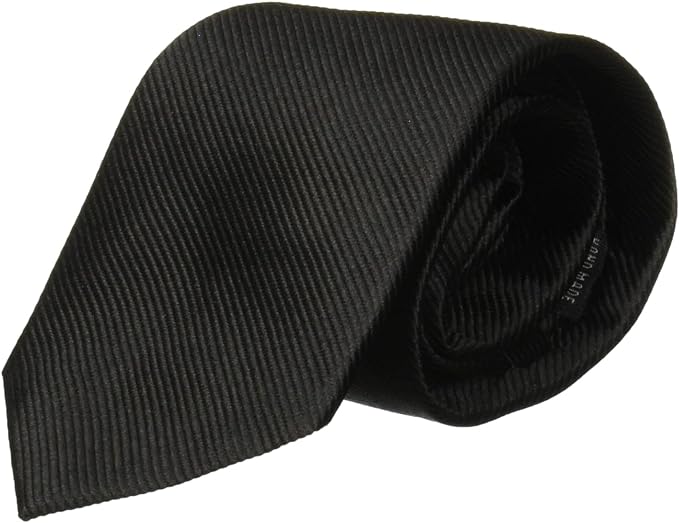 Black Solid Silk Tie