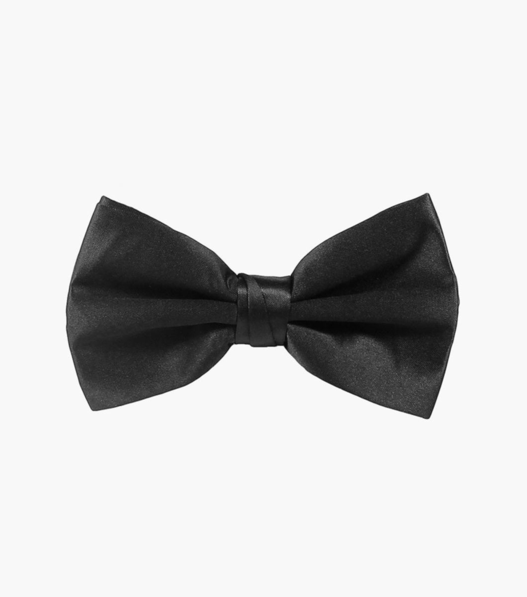 Black Satin Bow Tie