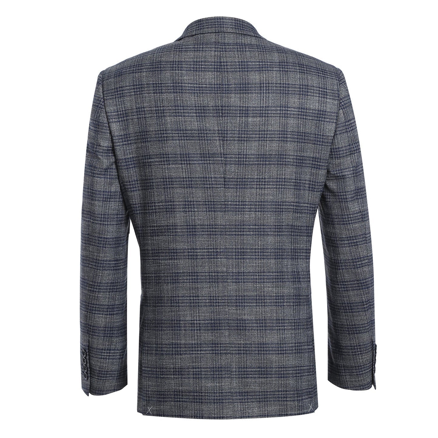 Gray Stretch Check Sport Coat - Slim Fit