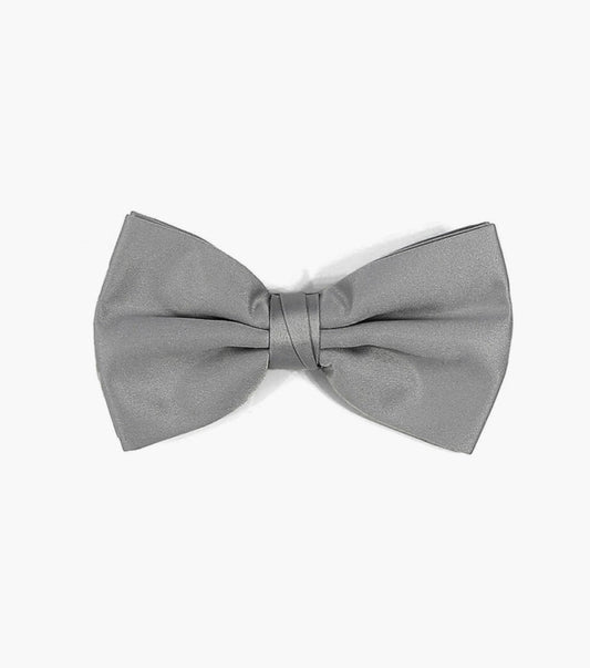 Charcoal Satin Bow Tie