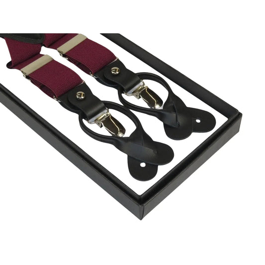 Burgundy Suspenders