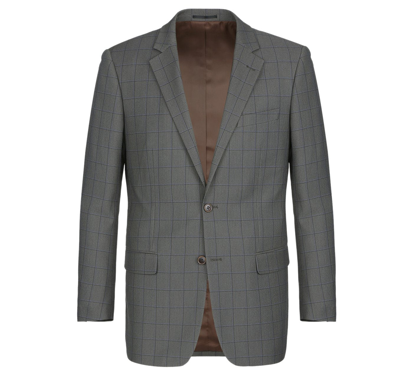 Gray Windowpane Suit - Classic Fit