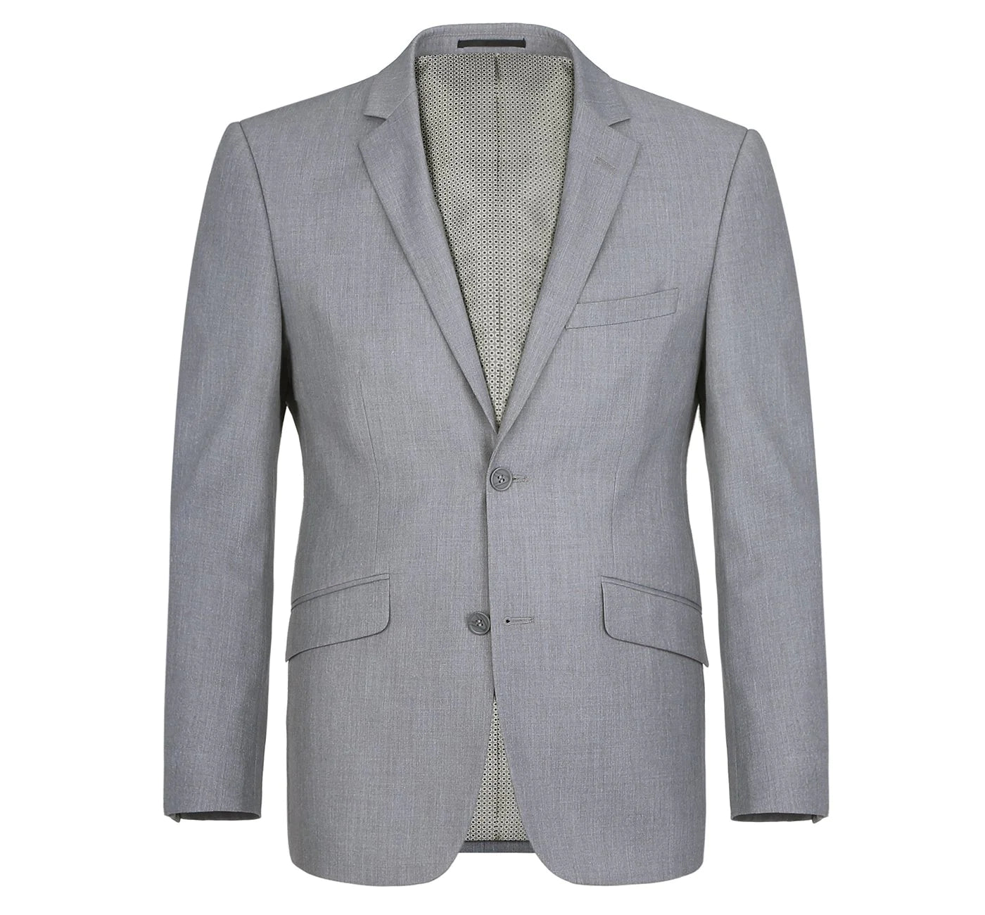 Ash Gray Solid Stretch Suit - Slim Fit