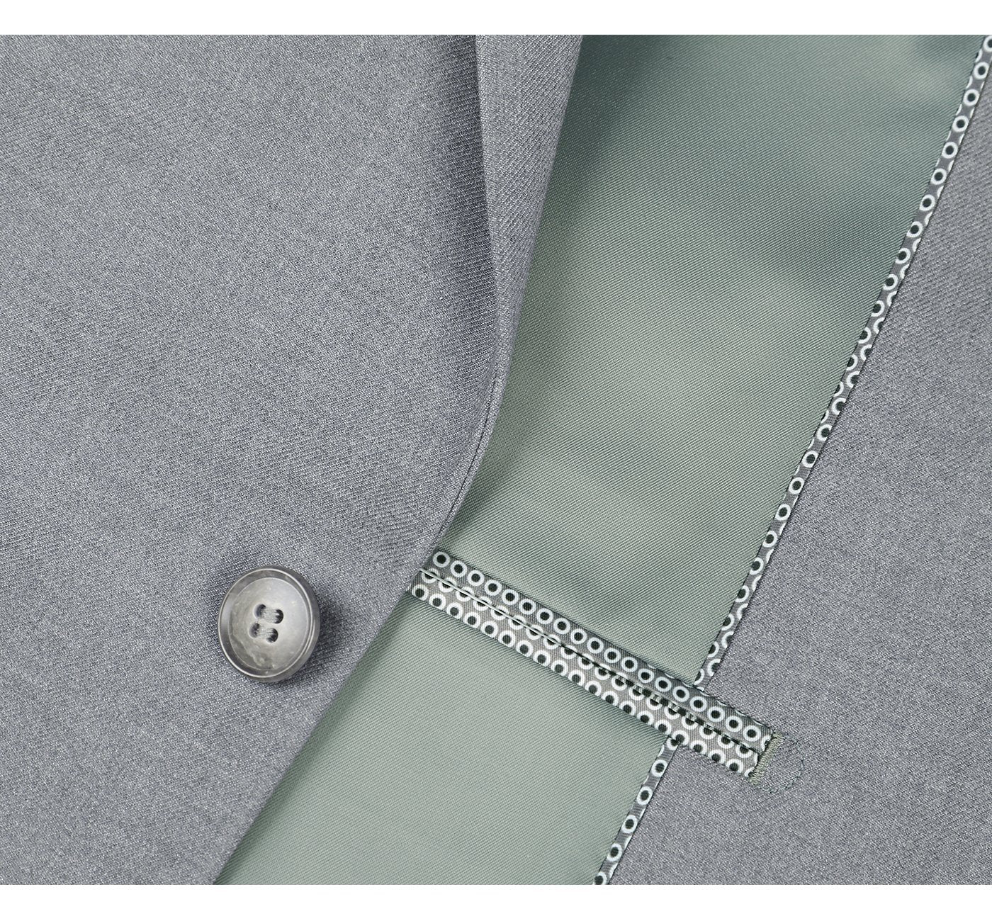 Ash Gray Solid Stretch Suit - Slim Fit