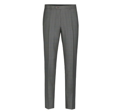 Gray Windowpane Suit - Classic Fit