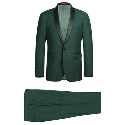 Hunter Green Tuxedo with Shawl Lapel - Slim Fit