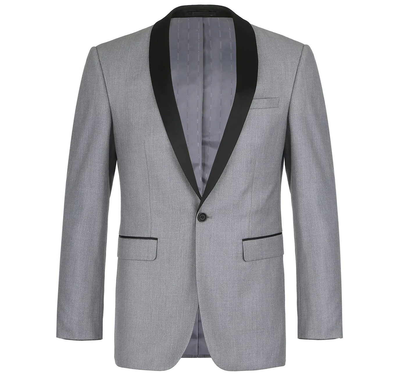 Ash Gray Tuxedo with Shawl Lapel - Slim Fit