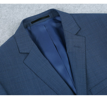 Wool Blend Indigo Blue Suit - Slim Fit