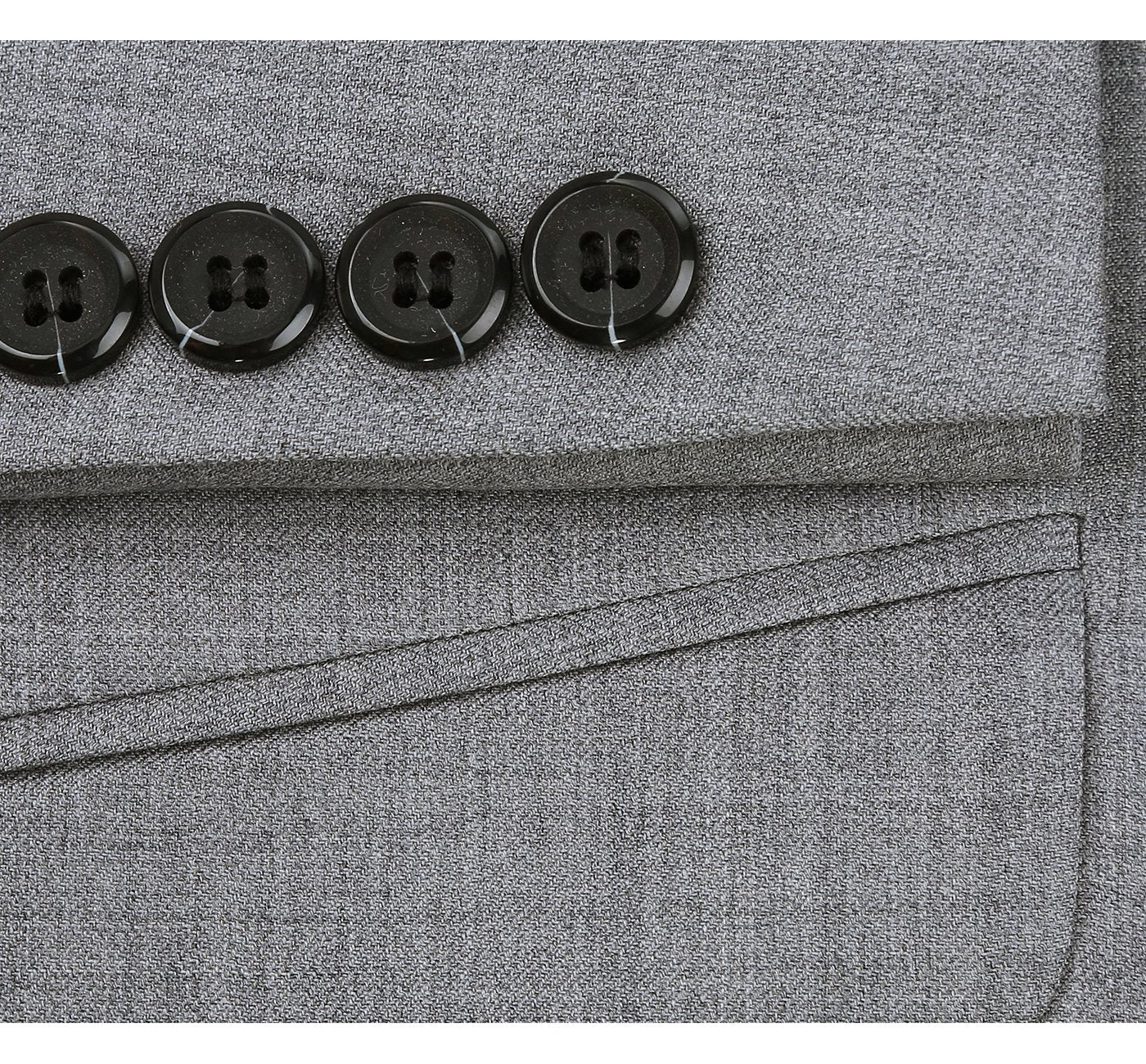 100% Wool Ash Gray Suit