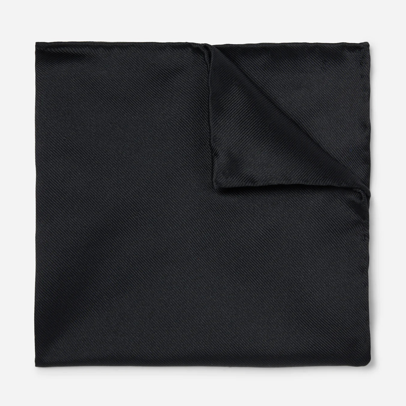 Black Silk Pocket Square