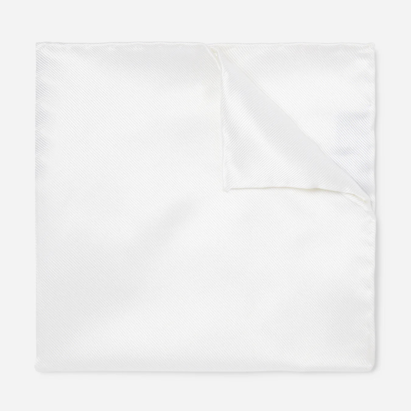 White Silk Pocket Square