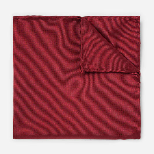 Burgundy Silk Pocket Square