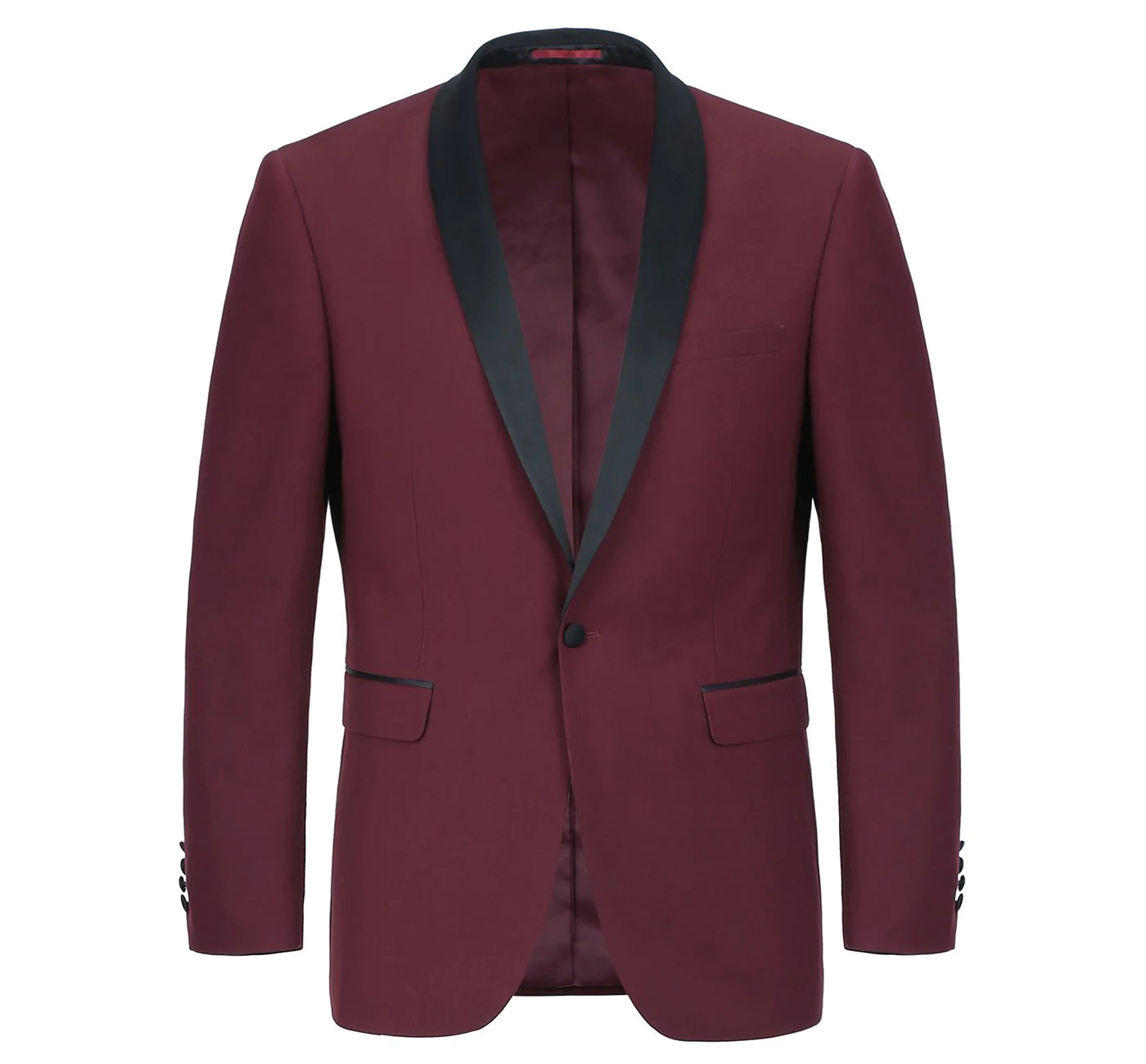 Burgundy Tuxedo with Shawl Lapel - Slim Fit