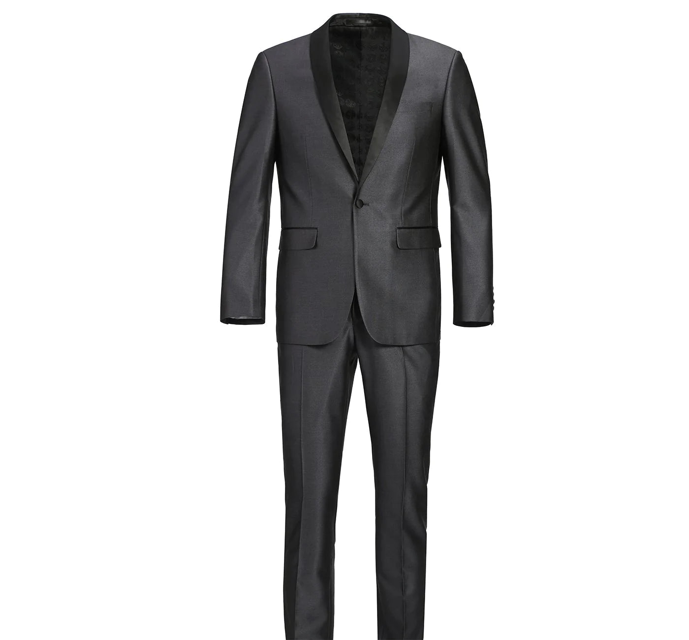 Charcoal Tuxedo with Shawl Lapel - Slim Fit