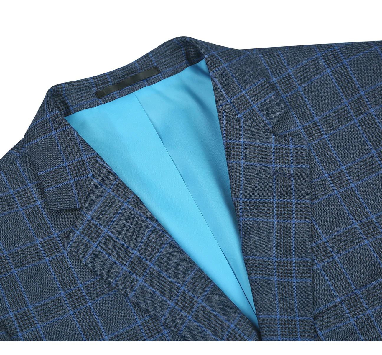 Blue Windowpane Suit - Classic Fit